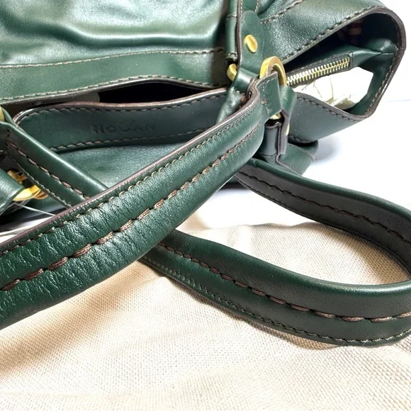 Hogan Dark Green Leather Shoulder Bag - Picture 7 of 12